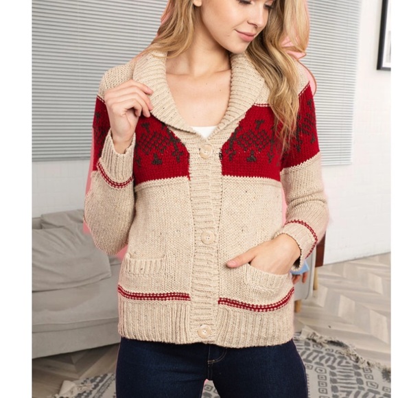 ❤️1 HOUR SALE❤️ HOLIDAY COLOR BLOCK SWEATER - Picture 3 of 6